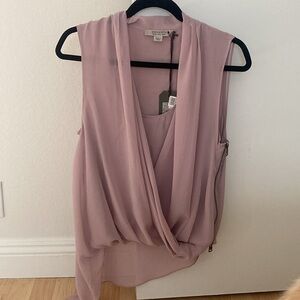 New ALL SAINTS Abi chiffon Asymetrical tunic